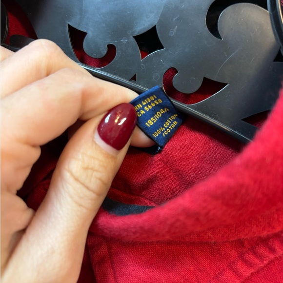 Ralph Lauren Solid Red Flannel Button Down Long Sleeve Shirt XL - Picture 4 of 4